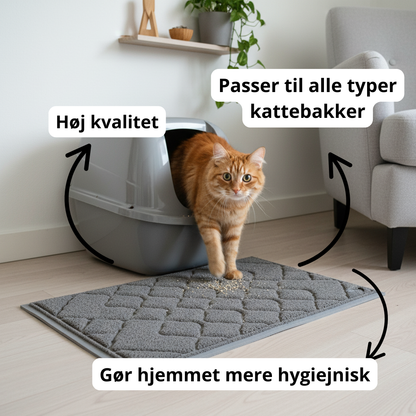Skridsikker kattemåtte til kattebakke