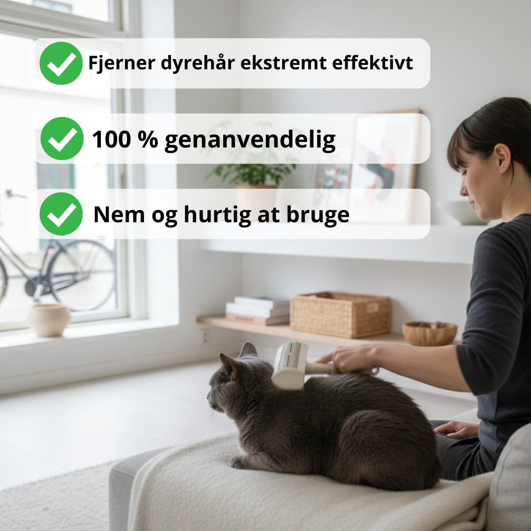 Smart pelsfjerner til kattehår – genanvendelig alternativ til klisterruller