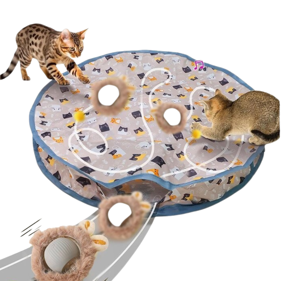 Jagt legetøjsmåtte med elektronisk bold – aktiverer kattens jagtinstinkt