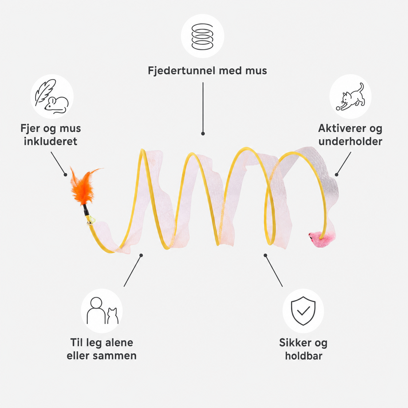 Kattetunnel med Mus - features
