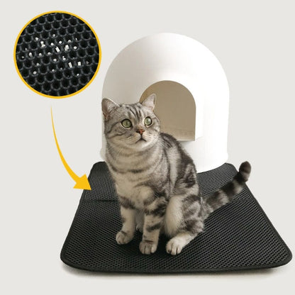Kattemåtte der børster kattens poter rene for grus